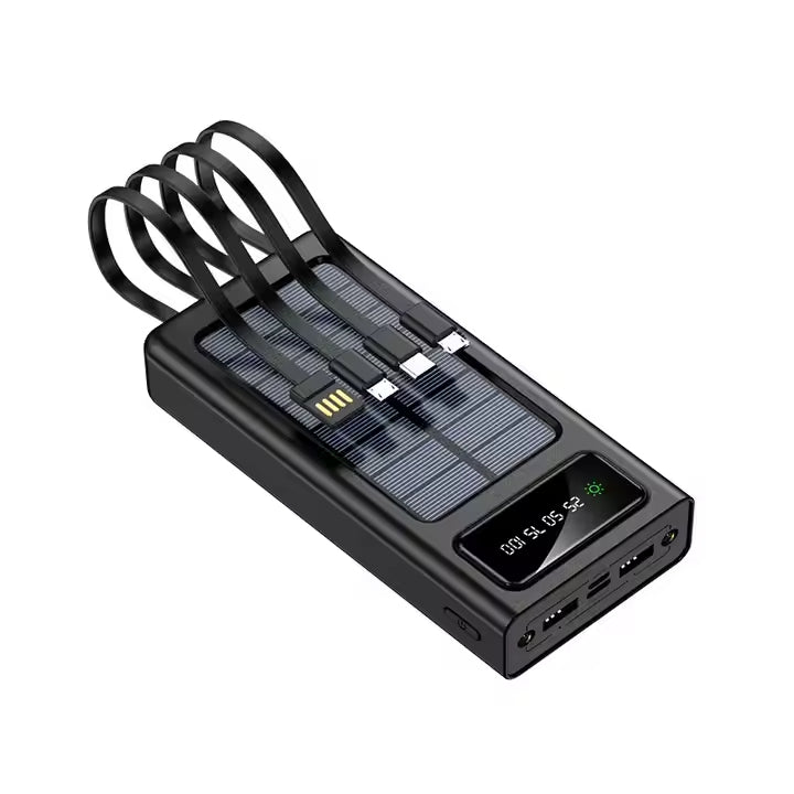 20,000mAh Waterproof Solar Power Bank - Portable Charger with LED Flashlight - Mundo Electronic