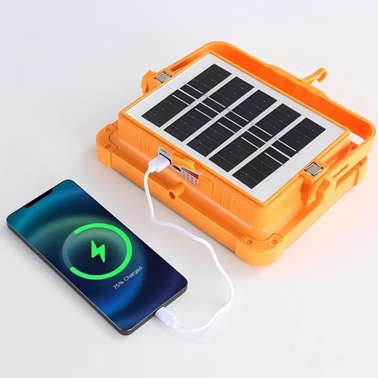 Portable Solar LED Work Light - Waterproof & Rechargeable Emergency Lighting - Mundo Electronic