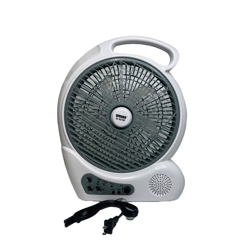 Ludger 10″ Rechargeable Fan with Radio EL-8210F - Mundo Electronic