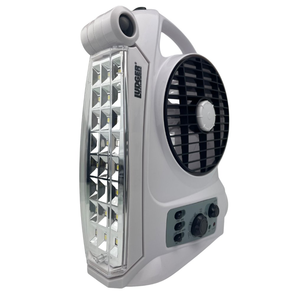 Ludger 5" Rechargeable Fan with Built-in Radio EL-8205RF - Mundo Electronic