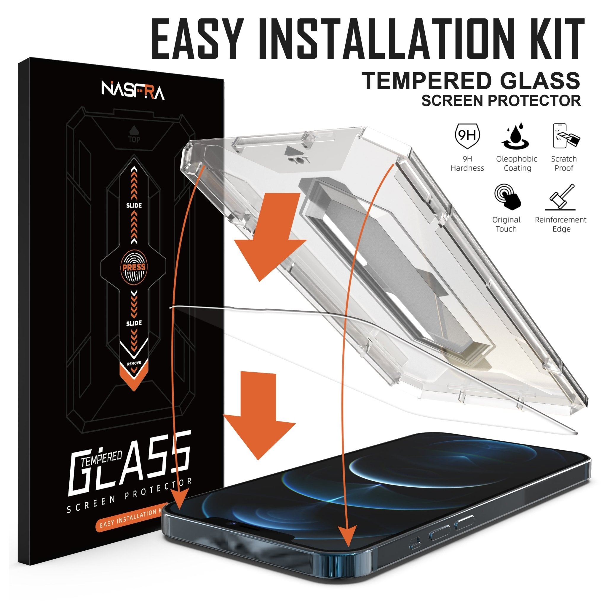 Nasfra High Quality 2 in 1 Screen Protectors with Easy Installation - Mundo Electronic