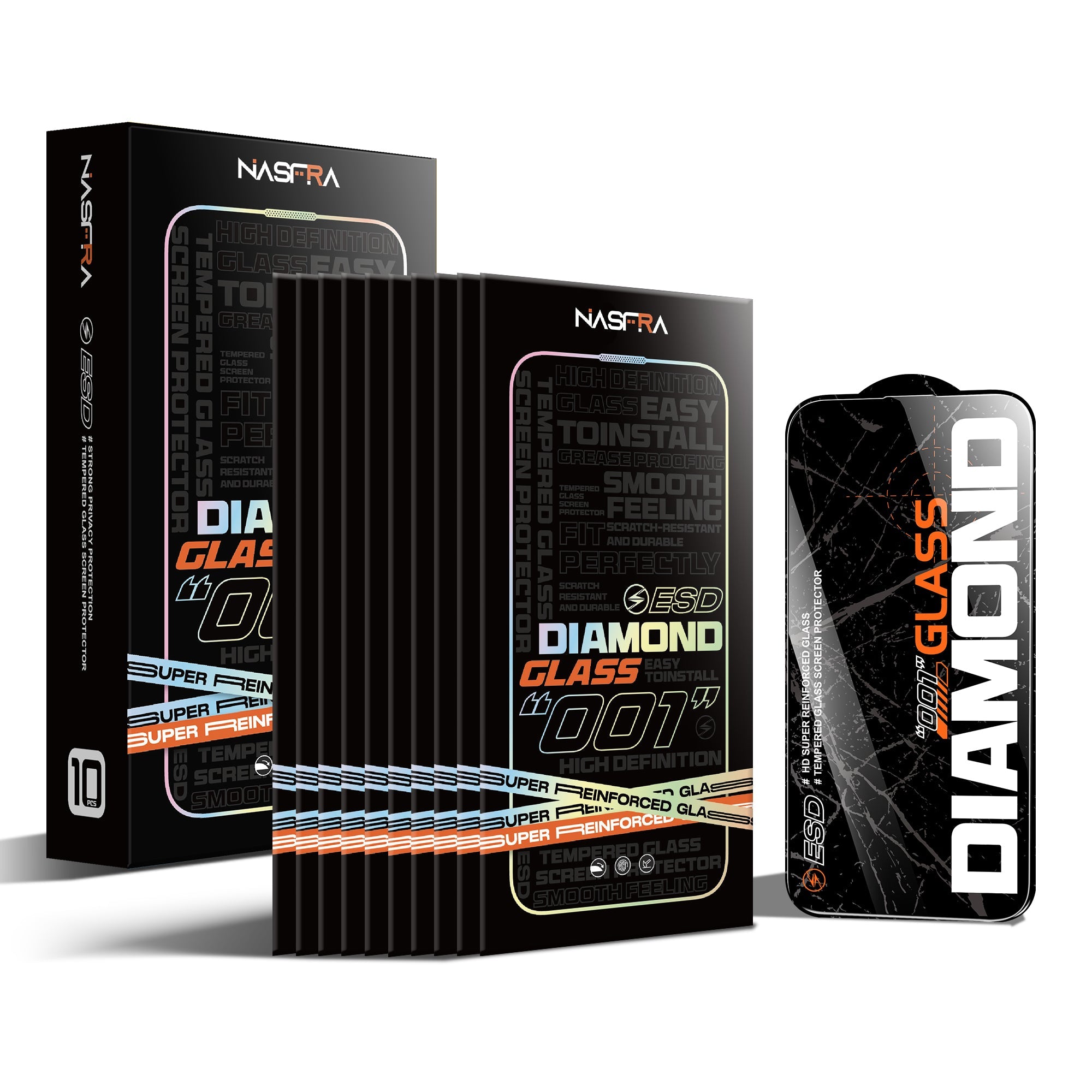 Nasfra Premium Quality 10 in 1 Screen Protector - Mundo Electronic