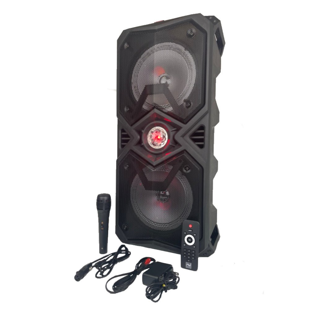 Nutek Dual 8 " Rechargable Speaker TS-4528 - Mundo Electronic